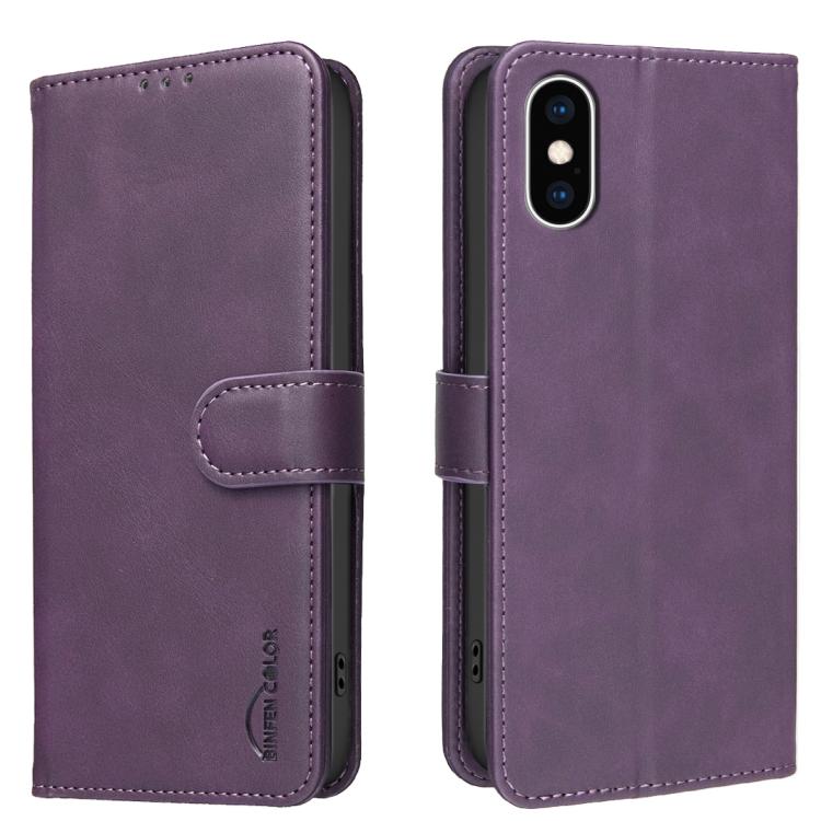 Funda para teléfono de cuero vegano con textura de piel de becerro de color liso y protección RFID, For iPhone XS Max, For iPhone 6 Plus/7 Plus/8 Plus, For iPhone 6 / 7 / 8