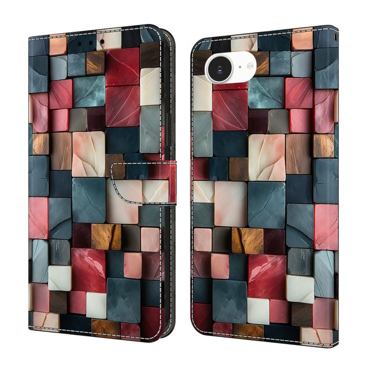 Funda para teléfono de cuero vegano pintado con efecto cristal, For iPhone 18 Pro / 17 Pro, For iPhone 18 Pro Max / 17 Pro Max, For iPhone 17e / 16e, For iPhone 17