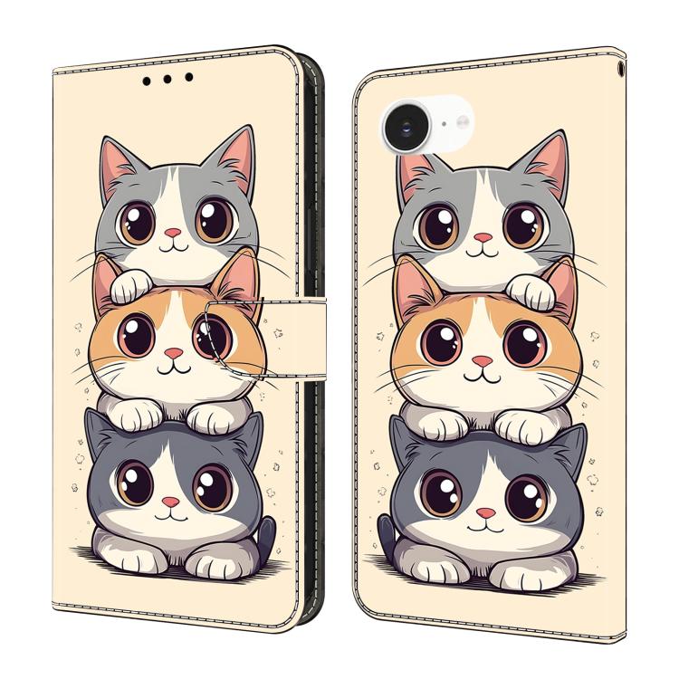 Funda para teléfono de cuero vegano pintado con efecto cristal, For iPhone 18 Pro / 17 Pro, For iPhone 18 Pro Max / 17 Pro Max, For iPhone 17e / 16e, For iPhone 17
