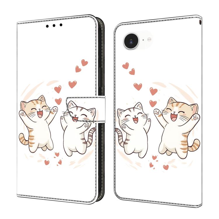 Funda para teléfono de cuero vegano pintado con efecto cristal, For iPhone 18 Pro / 17 Pro, For iPhone 18 Pro Max / 17 Pro Max, For iPhone 17e / 16e, For iPhone 17