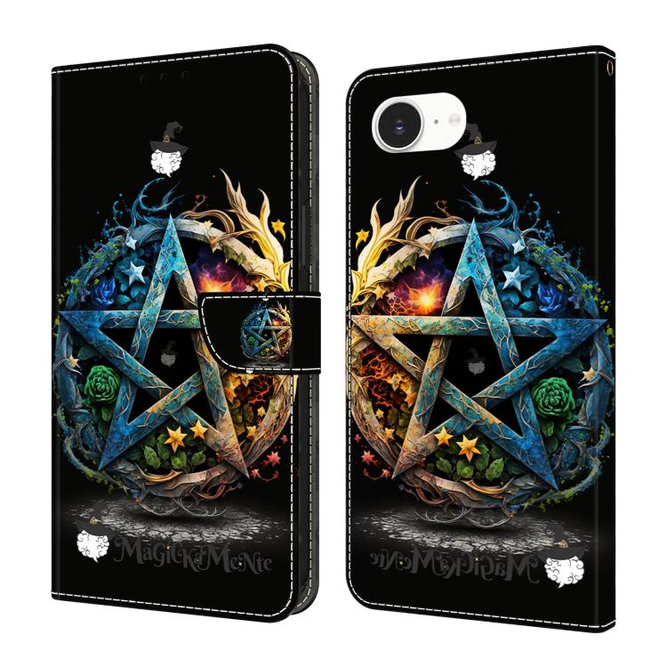 Funda para teléfono de cuero vegano pintado con efecto cristal, For iPhone 18 Pro / 17 Pro, For iPhone 18 Pro Max / 17 Pro Max, For iPhone 17e / 16e, For iPhone 17