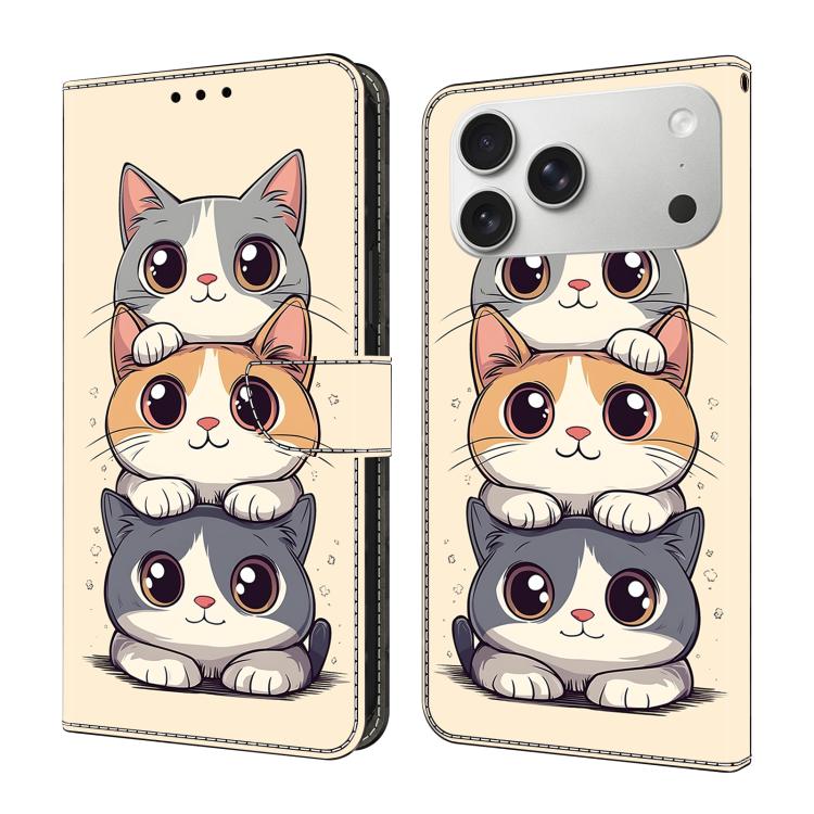 Funda para teléfono de cuero vegano pintado con efecto cristal, For iPhone 18 Pro / 17 Pro, For iPhone 18 Pro Max / 17 Pro Max, For iPhone 17e / 16e, For iPhone 17