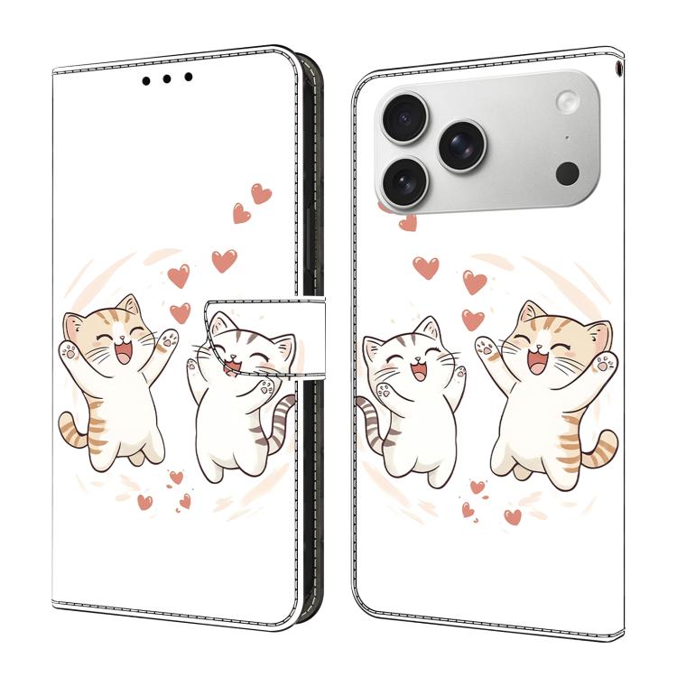 Funda para teléfono de cuero vegano pintado con efecto cristal, For iPhone 18 Pro / 17 Pro, For iPhone 18 Pro Max / 17 Pro Max, For iPhone 17e / 16e, For iPhone 17