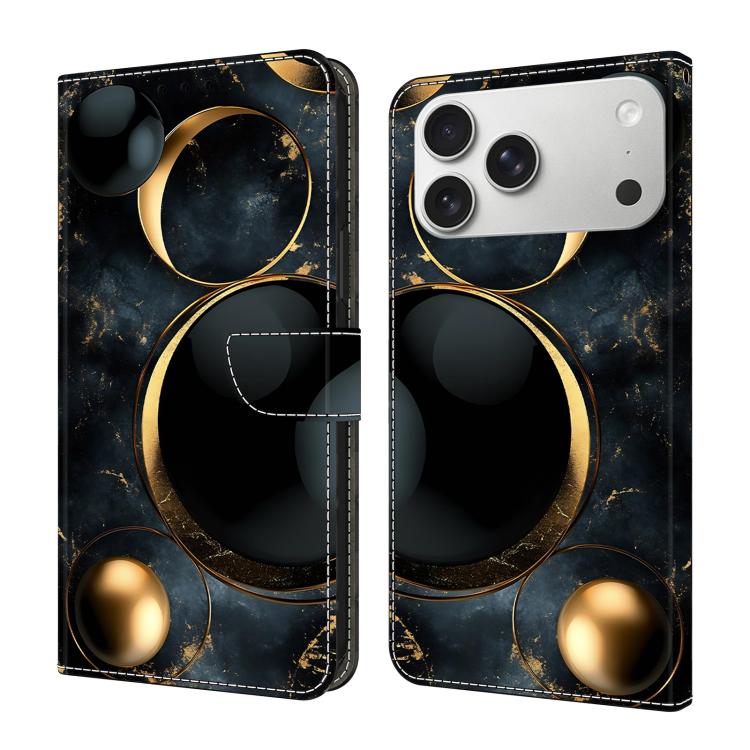 Funda para teléfono de cuero vegano pintado con efecto cristal, For iPhone 18 Pro / 17 Pro, For iPhone 18 Pro Max / 17 Pro Max, For iPhone 17e / 16e, For iPhone 17