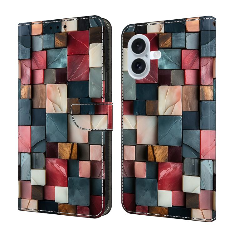 Funda para teléfono de cuero vegano pintado con efecto cristal, For iPhone 18 Pro / 17 Pro, For iPhone 18 Pro Max / 17 Pro Max, For iPhone 17e / 16e, For iPhone 17