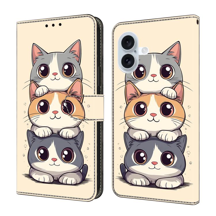 Funda para teléfono de cuero vegano pintado con efecto cristal, For iPhone 18 Pro / 17 Pro, For iPhone 18 Pro Max / 17 Pro Max, For iPhone 17e / 16e, For iPhone 17
