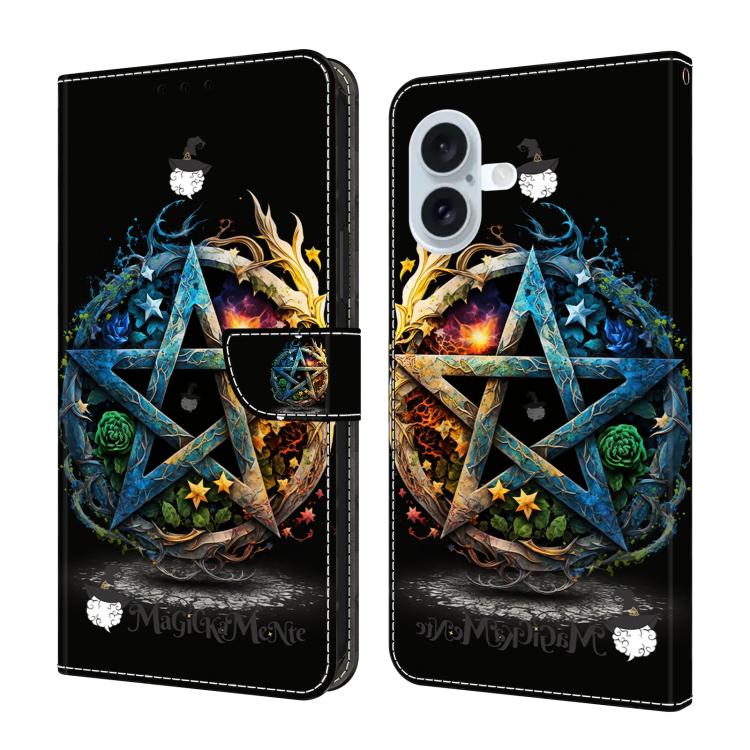 Funda para teléfono de cuero vegano pintado con efecto cristal, For iPhone 18 Pro / 17 Pro, For iPhone 18 Pro Max / 17 Pro Max, For iPhone 17e / 16e, For iPhone 17