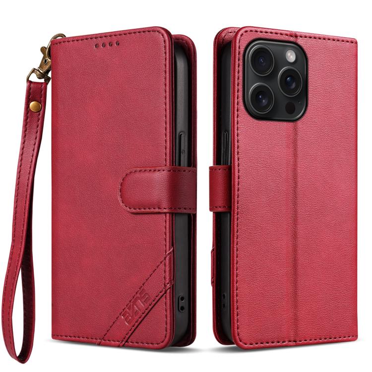Funda para teléfono AZNS Serie A2 con tres tarjetas, protección RFID, piel vegana y correa., For iPhone 15 Pro Max, For iPhone 15 Pro, For iPhone 15 Plus, For iPhone 15, For iPhone 14 Plus, For iPhone 14, For iPhone 14 Pro, For iPhone 14 Pro Max       ...
