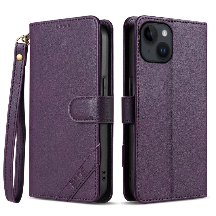 Funda para teléfono AZNS Serie A2 con tres tarjetas, protección RFID, piel vegana y correa., For iPhone 15 Pro Max, For iPhone 15 Pro, For iPhone 15 Plus, For iPhone 15, For iPhone 14 Plus, For iPhone 14, For iPhone 14 Pro, For iPhone 14 Pro Max       ...
