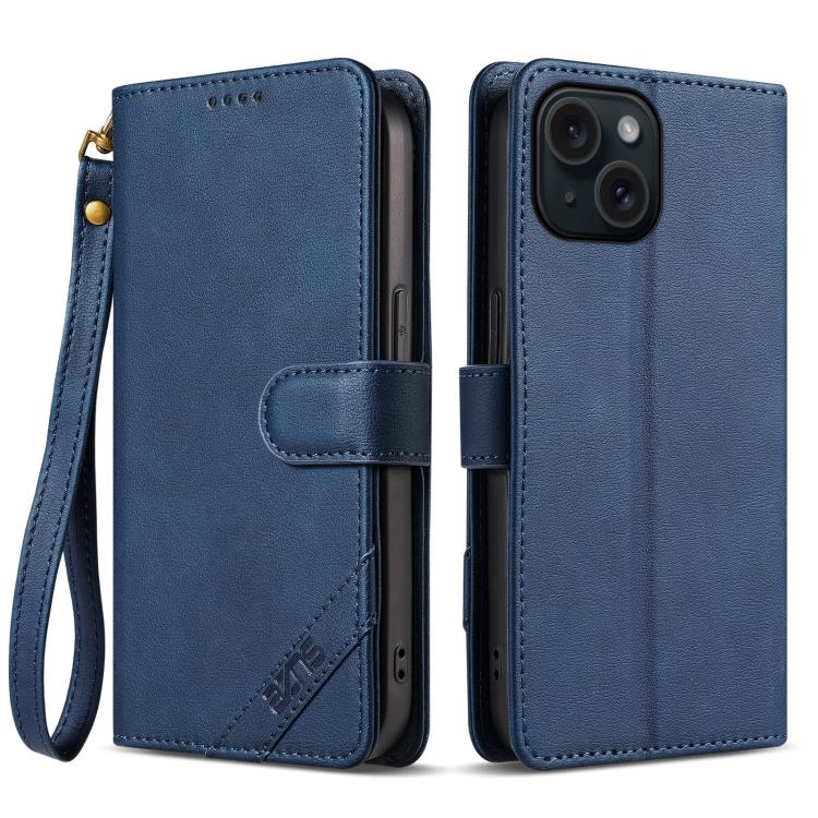 Funda para teléfono AZNS Serie A2 con tres tarjetas, protección RFID, piel vegana y correa., For iPhone 15 Pro Max, For iPhone 15 Pro, For iPhone 15 Plus, For iPhone 15, For iPhone 14 Plus, For iPhone 14, For iPhone 14 Pro, For iPhone 14 Pro Max       ...