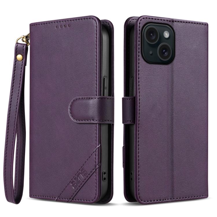 Funda para teléfono AZNS Serie A2 con tres tarjetas, protección RFID, piel vegana y correa., For iPhone 15 Pro Max, For iPhone 15 Pro, For iPhone 15 Plus, For iPhone 15, For iPhone 14 Plus, For iPhone 14, For iPhone 14 Pro, For iPhone 14 Pro Max       ...