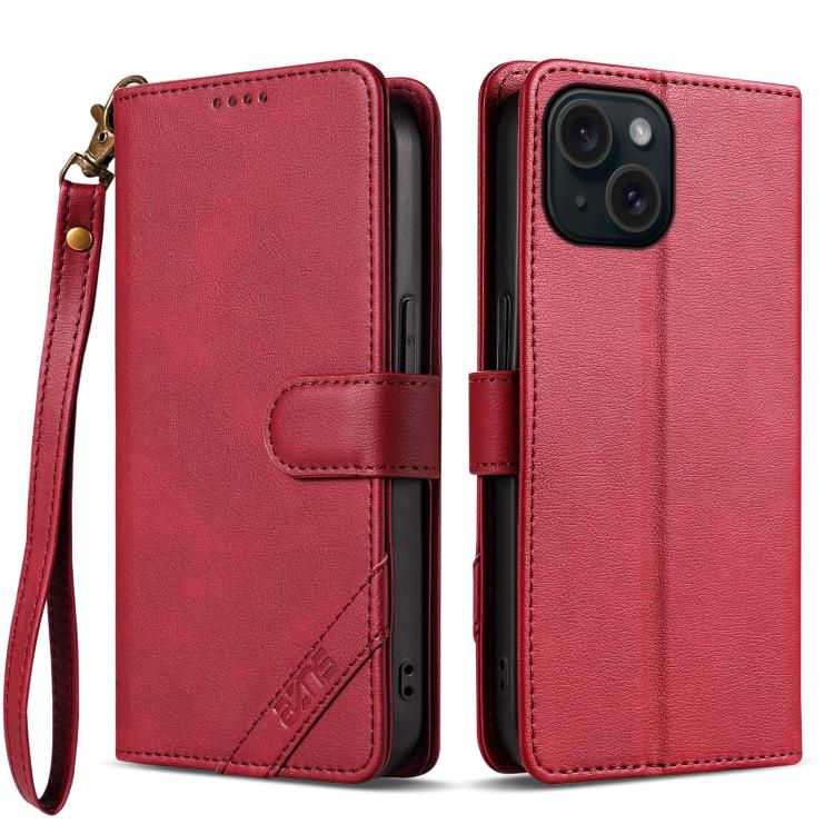 Funda para teléfono AZNS Serie A2 con tres tarjetas, protección RFID, piel vegana y correa., For iPhone 15 Pro Max, For iPhone 15 Pro, For iPhone 15 Plus, For iPhone 15, For iPhone 14 Plus, For iPhone 14, For iPhone 14 Pro, For iPhone 14 Pro Max       ...