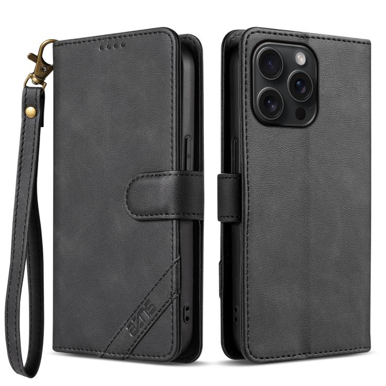 Funda para teléfono AZNS Serie A2 con tres tarjetas, protección RFID, piel vegana y correa., For iPhone 15 Pro Max, For iPhone 15 Pro, For iPhone 15 Plus, For iPhone 15, For iPhone 14 Plus, For iPhone 14, For iPhone 14 Pro, For iPhone 14 Pro Max       ...