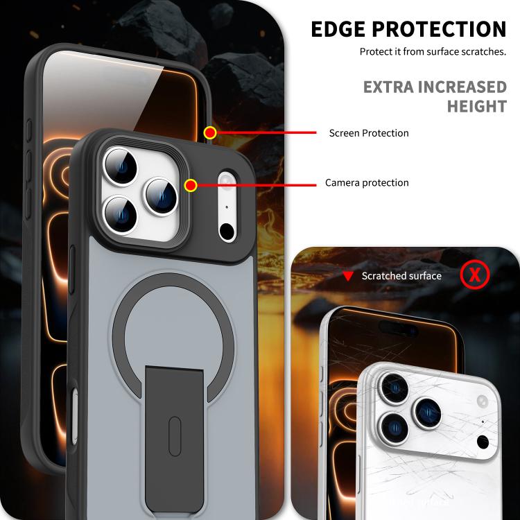 Funda para teléfono MagSafe con soporte invisible y tacto suave, For iPhone 16e / 17e, For iPhone 17 Pro Max, For iPhone 17 Pro, For iPhone 17, For iPhone Air
