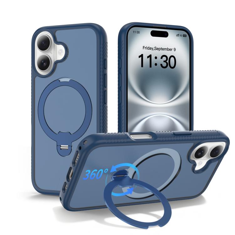 Funda para teléfono magnética con soporte giratorio de 360° y airbag, a prueba de golpes., For iPhone 16e / 17e, For iPhone 17 Pro Max, For iPhone 17 Pro, For iPhone 17, For iPhone Air, For iPhone 16 Pro Max, For iPhone 16