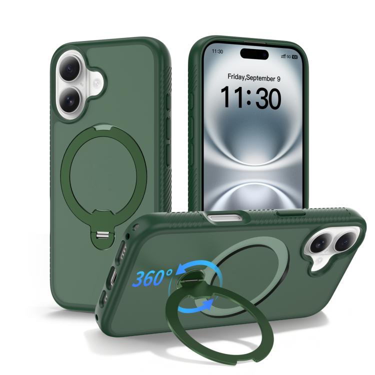 Funda para teléfono magnética con soporte giratorio de 360° y airbag, a prueba de golpes., For iPhone 16e / 17e, For iPhone 17 Pro Max, For iPhone 17 Pro, For iPhone 17, For iPhone Air, For iPhone 16 Pro Max, For iPhone 16