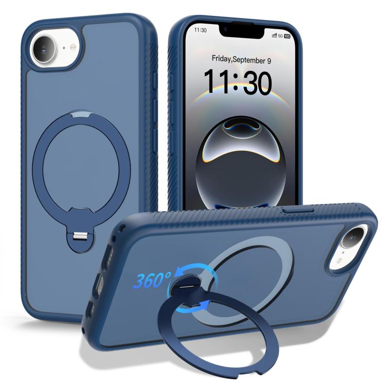 Funda para teléfono magnética con soporte giratorio de 360° y airbag, a prueba de golpes., For iPhone 16e / 17e, For iPhone 17 Pro Max, For iPhone 17 Pro, For iPhone 17, For iPhone Air, For iPhone 16 Pro Max, For iPhone 16