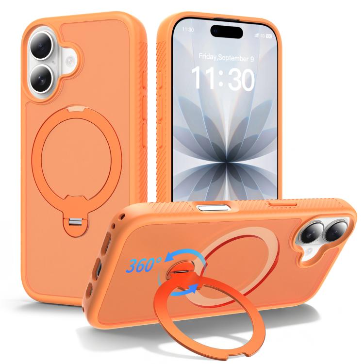 Funda para teléfono magnética con soporte giratorio de 360° y airbag, a prueba de golpes., For iPhone 16e / 17e, For iPhone 17 Pro Max, For iPhone 17 Pro, For iPhone 17, For iPhone Air, For iPhone 16 Pro Max, For iPhone 16