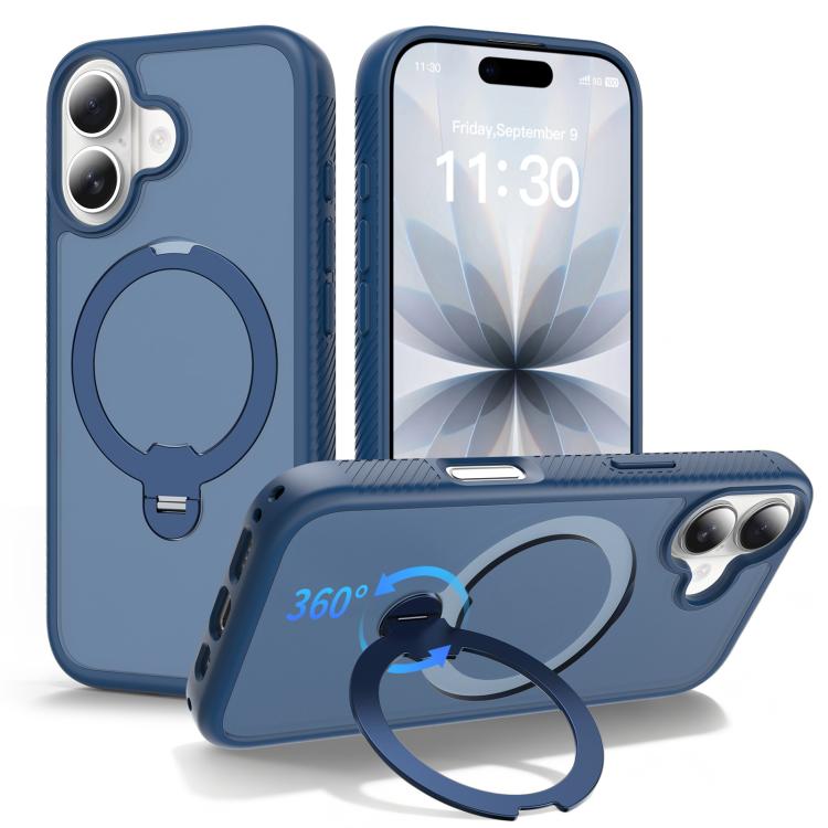 Funda para teléfono magnética con soporte giratorio de 360° y airbag, a prueba de golpes., For iPhone 16e / 17e, For iPhone 17 Pro Max, For iPhone 17 Pro, For iPhone 17, For iPhone Air, For iPhone 16 Pro Max, For iPhone 16