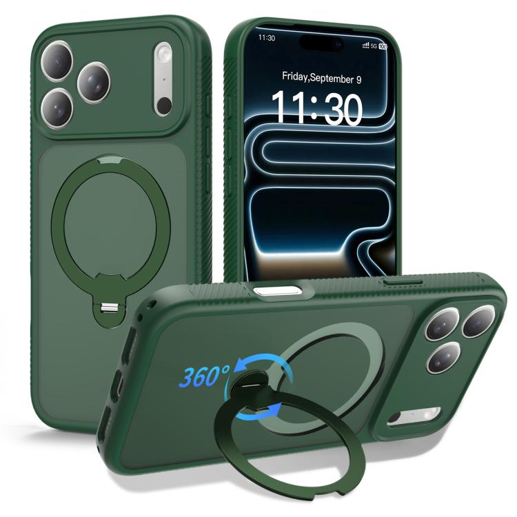 Funda para teléfono magnética con soporte giratorio de 360° y airbag, a prueba de golpes., For iPhone 16e / 17e, For iPhone 17 Pro Max, For iPhone 17 Pro, For iPhone 17, For iPhone Air, For iPhone 16 Pro Max, For iPhone 16