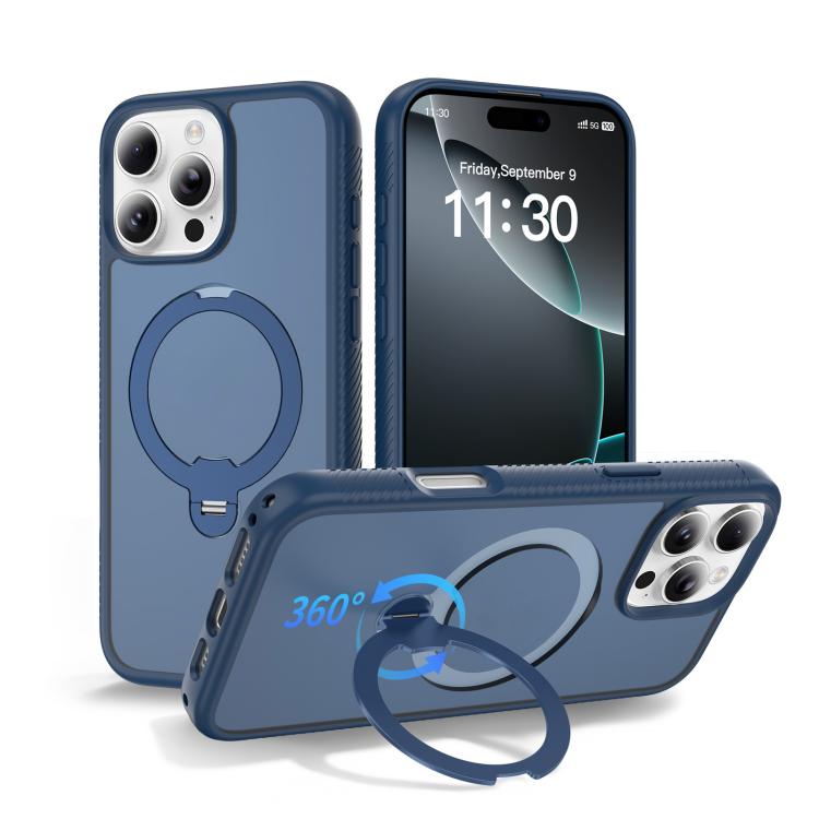 Funda para teléfono magnética con soporte giratorio de 360° y airbag, a prueba de golpes., For iPhone 16e / 17e, For iPhone 17 Pro Max, For iPhone 17 Pro, For iPhone 17, For iPhone Air, For iPhone 16 Pro Max, For iPhone 16