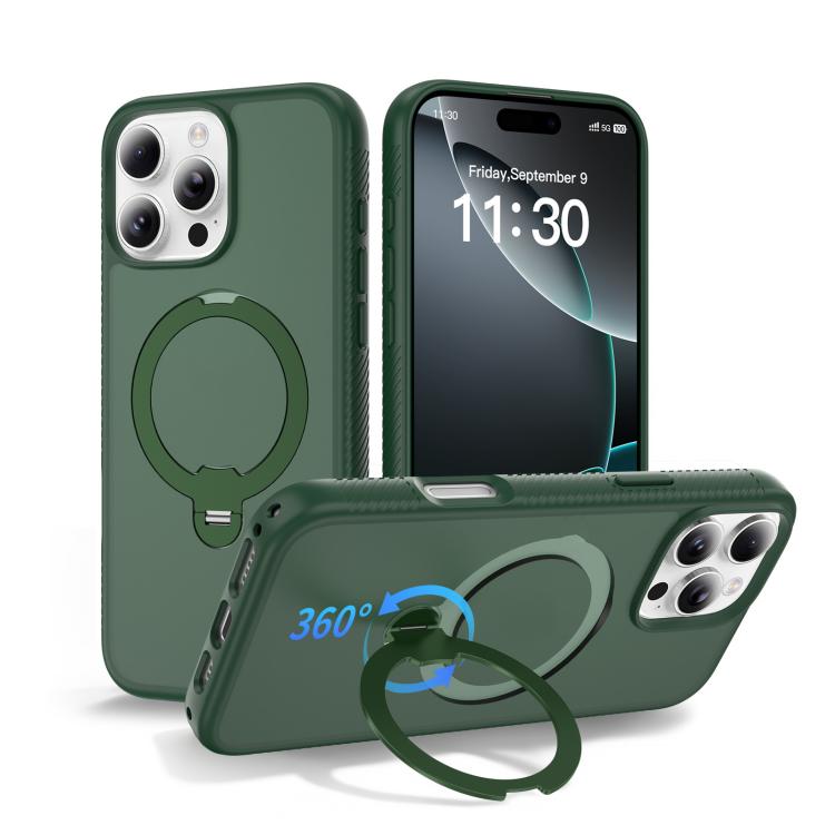 Funda para teléfono magnética con soporte giratorio de 360° y airbag, a prueba de golpes., For iPhone 16e / 17e, For iPhone 17 Pro Max, For iPhone 17 Pro, For iPhone 17, For iPhone Air, For iPhone 16 Pro Max, For iPhone 16