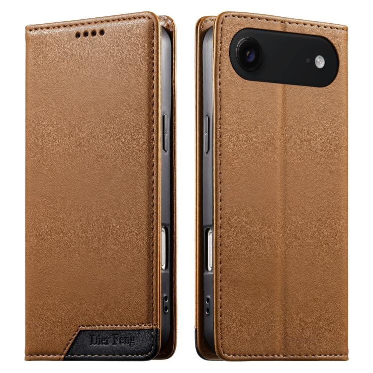 Funda para teléfono Dierfeng Splicing de cuero vegano con imán RFID resistente, For iPhone 18 Pro / 17 Pro, For iPhone 18 Pro Max / 17 Pro Max, For iPhone 17e / 16e, For iPhone 17, For iPhone Air, For iPhone 16 Pro Max, For iPhone 16 Pro               ...