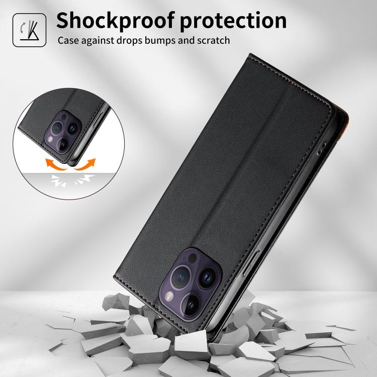 Funda para teléfono Dierfeng Splicing de cuero vegano con imán RFID resistente, For iPhone 14 Pro Max, For iPhone SE 2022 / SE 2020 / 8 / 7, For iPhone 13 Pro Max, For iPhone 13 Pro, For iPhone 13 mini, For iPhone 12 / 12 Pro, For iPhone 12 Pro Max    ...