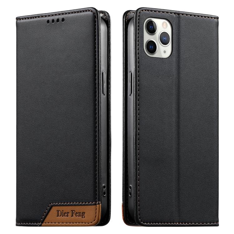 Funda para teléfono Dierfeng Splicing de cuero vegano con imán RFID resistente, For iPhone 11 Pro Max, For iPhone 11, For iPhone 11 Pro, For iPhone X / XS, For iPhone XR, For iPhone XS Max, For iPhone 8 Plus / 7 Plus