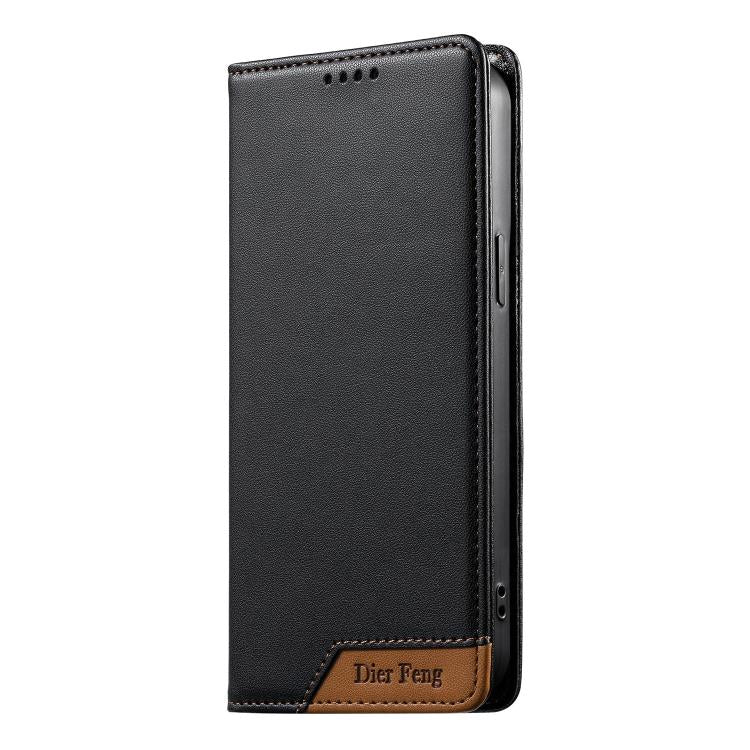 Funda para teléfono Dierfeng Splicing de cuero vegano con imán RFID resistente, For iPhone 11 Pro Max, For iPhone 11, For iPhone 11 Pro, For iPhone X / XS, For iPhone XR, For iPhone XS Max, For iPhone 8 Plus / 7 Plus