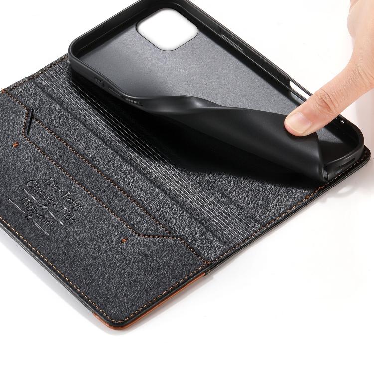 Funda para teléfono Dierfeng Splicing de cuero vegano con imán RFID resistente, For iPhone 11 Pro Max, For iPhone 11, For iPhone 11 Pro, For iPhone X / XS, For iPhone XR, For iPhone XS Max, For iPhone 8 Plus / 7 Plus