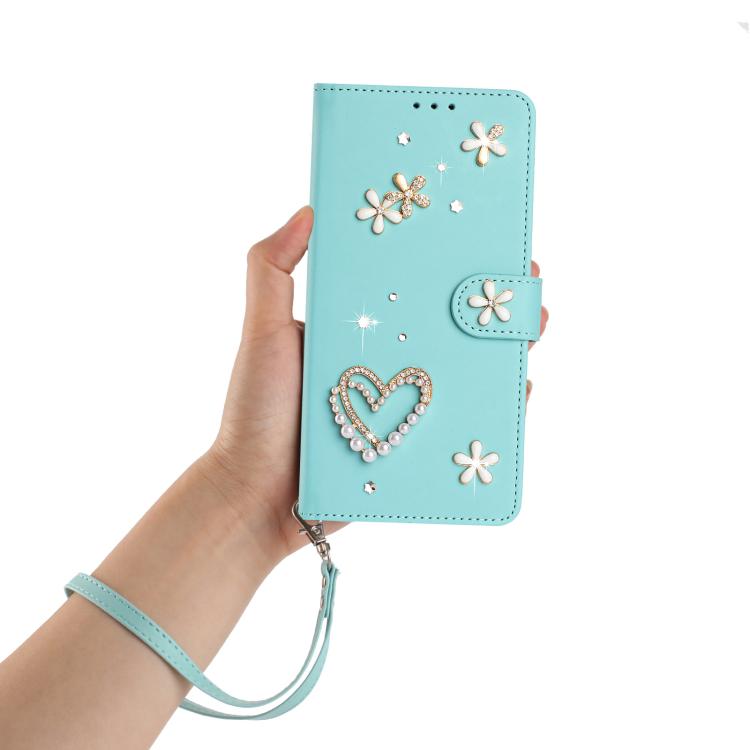 Funda para teléfono ZS01 de doble capa con diseño floral en forma de corazón y correa para la muñeca., For iPhone 15, For iPhone 14 Plus, For iPhone 14 / 13, For iPhone 14 Pro, For iPhone 14 Pro Max, For iPhone 13 Pro Max