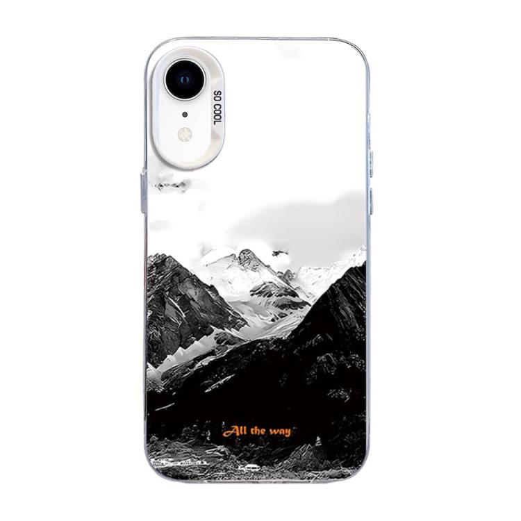 Funda híbrida de PC y TPU con estampado de montaña y color plateado, For iPhone 12 mini, For iPhone 11 Pro Max, For iPhone 11, For iPhone 11 Pro, For iPhone XS / X, For iPhone XR, For iPhone XS Max, For iPhone 8 Plus / 7 Plus