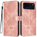 Funda de cuero para teléfono con relieve de girasol y cuerda negra pequeña, For iPhone 18 Pro, For iPhone 18 Pro Max, For iPhone 16e / 17e, For iPhone 17 Pro Max, For iPhone 17 Pro, For iPhone 17, For iPhone Air, For iPhone 16 Pro Max