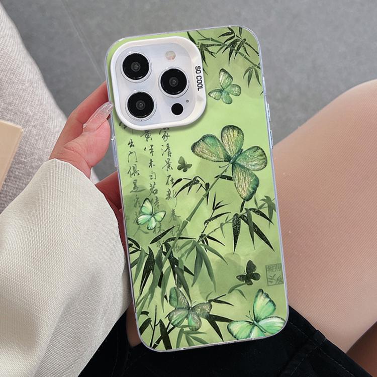Funda híbrida de PC y TPU con diseño de mariposa y baño de plata, For iPhone 17e / 16e, For iPhone 17 Pro Max, For iPhone 17 Pro, For iPhone 17, For iPhone Air, For iPhone 16 Pro Max