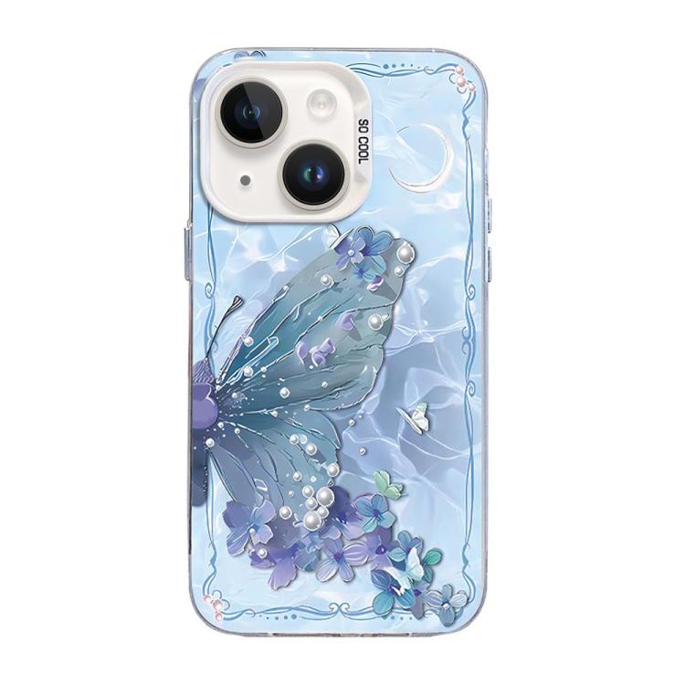 Funda híbrida de PC y TPU con diseño de mariposa y baño de plata, For iPhone 13 Pro Max, For iPhone 13 Pro, For iPhone 13, For iPhone 13 mini, For iPhone 12 Pro Max, For iPhone 12 Pro