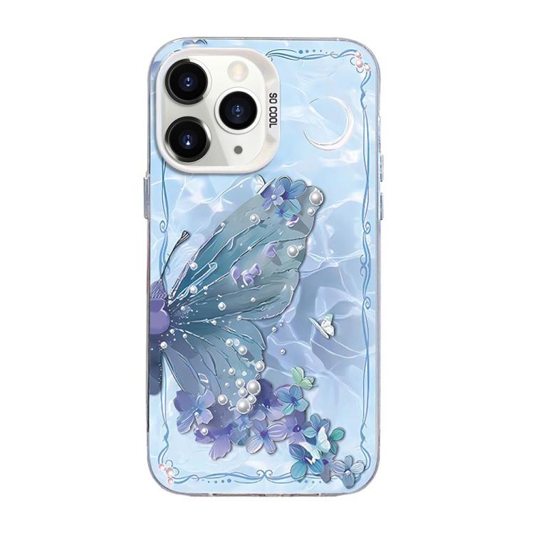 Funda híbrida de PC y TPU con diseño de mariposa y baño de plata, For iPhone 12 mini, For iPhone 11 Pro Max, For iPhone 11, For iPhone 11 Pro, For iPhone XS / X, For iPhone XR