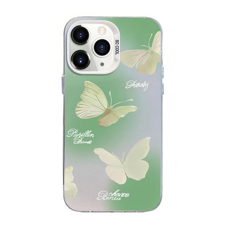 Funda híbrida de PC y TPU con diseño de mariposa y baño de plata, For iPhone 12 mini, For iPhone 11 Pro Max, For iPhone 11, For iPhone 11 Pro, For iPhone XS / X, For iPhone XR