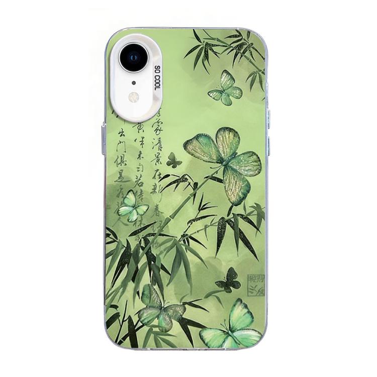 Funda híbrida de PC y TPU con diseño de mariposa y baño de plata, For iPhone 12 mini, For iPhone 11 Pro Max, For iPhone 11, For iPhone 11 Pro, For iPhone XS / X, For iPhone XR