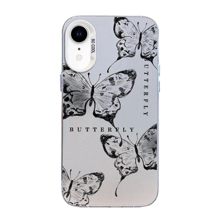Funda híbrida de PC y TPU con diseño de mariposa y baño de plata, For iPhone 12 mini, For iPhone 11 Pro Max, For iPhone 11, For iPhone 11 Pro, For iPhone XS / X, For iPhone XR