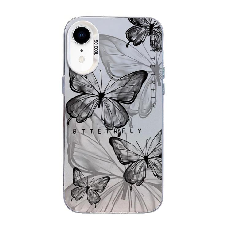Funda híbrida de PC y TPU con diseño de mariposa y baño de plata, For iPhone 12 mini, For iPhone 11 Pro Max, For iPhone 11, For iPhone 11 Pro, For iPhone XS / X, For iPhone XR