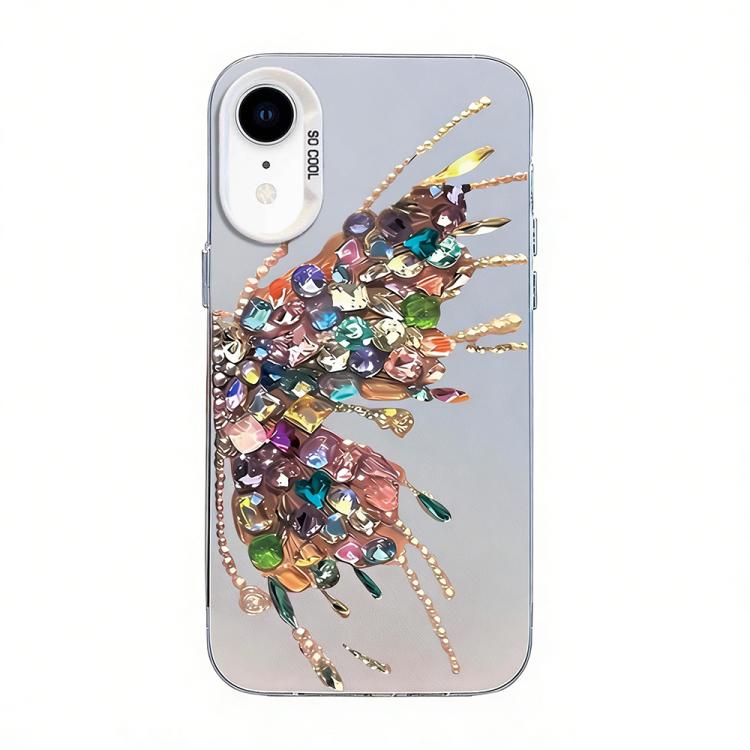 Funda híbrida de PC y TPU con diseño de mariposa y baño de plata, For iPhone 12 mini, For iPhone 11 Pro Max, For iPhone 11, For iPhone 11 Pro, For iPhone XS / X, For iPhone XR