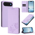 Funda para teléfono de cuero vegano con fuerte imán doble en forma de mariposa y protección RFID, For iPhone Air, For iPhone 16 Pro Max, For iPhone 16 Pro, For iPhone 16 Plus