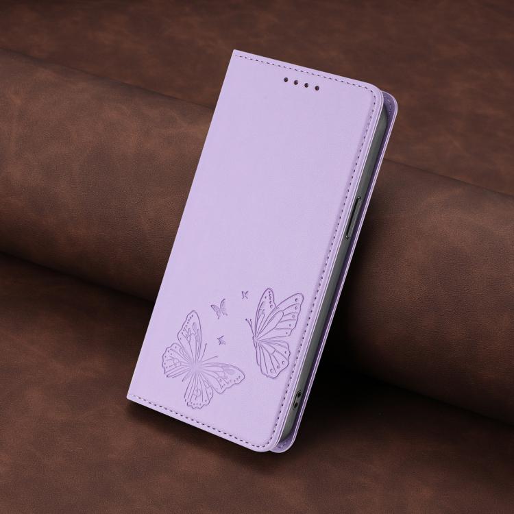 Funda para teléfono de cuero vegano con fuerte imán doble en forma de mariposa y protección RFID, For iPhone Air, For iPhone 16 Pro Max, For iPhone 16 Pro, For iPhone 16 Plus