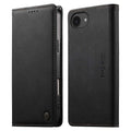 Funda para teléfono Dierfeng de cuero vegano con cierre magnético y protección RFID., For iPhone 17e / 16e, For iPhone 17 Pro Max, For iPhone 17 Pro, For iPhone 17, For iPhone Air, For iPhone 16 Pro Max, For iPhone 16 Pro, For iPhone 16 Plus