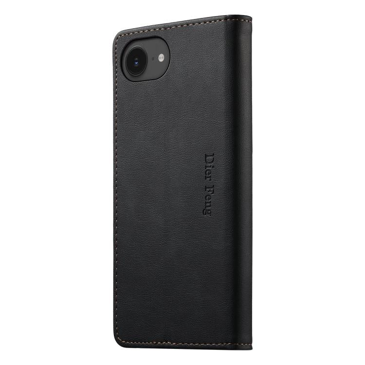 Funda para teléfono Dierfeng de cuero vegano con cierre magnético y protección RFID., For iPhone 17e / 16e, For iPhone 17 Pro Max, For iPhone 17 Pro, For iPhone 17, For iPhone Air, For iPhone 16 Pro Max, For iPhone 16 Pro, For iPhone 16 Plus