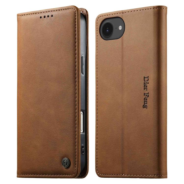 Funda para teléfono Dierfeng de cuero vegano con cierre magnético y protección RFID., For iPhone 17e / 16e, For iPhone 18 Pro Max / 17 Pro Max, For iPhone 18 Pro / 17 Pro, For iPhone 17, For iPhone Air, For iPhone 16 Pro Max, For iPhone 16 Pro         ...