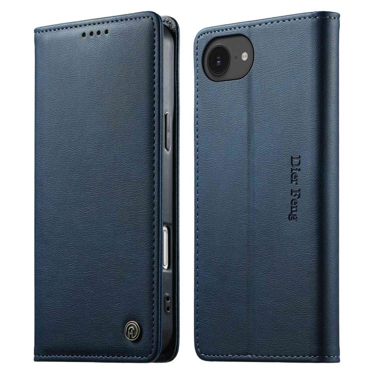 Funda para teléfono Dierfeng de cuero vegano con cierre magnético y protección RFID., For iPhone 17e / 16e, For iPhone 18 Pro Max / 17 Pro Max, For iPhone 18 Pro / 17 Pro, For iPhone 17, For iPhone Air, For iPhone 16 Pro Max, For iPhone 16 Pro         ...