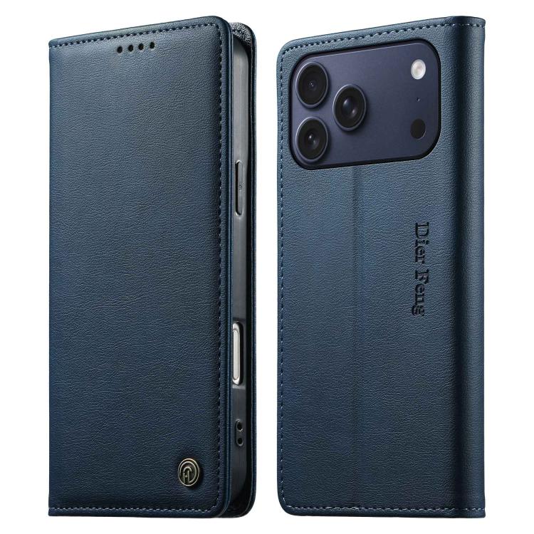 Funda para teléfono Dierfeng de cuero vegano con cierre magnético y protección RFID., For iPhone 17e / 16e, For iPhone 18 Pro Max / 17 Pro Max, For iPhone 18 Pro / 17 Pro, For iPhone 17, For iPhone Air, For iPhone 16 Pro Max, For iPhone 16 Pro         ...