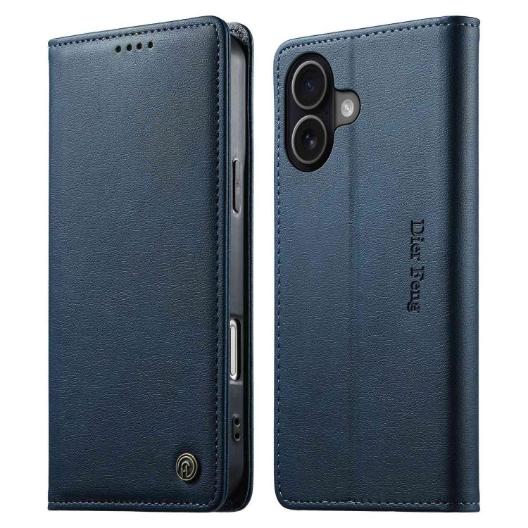 Funda para teléfono Dierfeng de cuero vegano con cierre magnético y protección RFID., For iPhone 17e / 16e, For iPhone 18 Pro Max / 17 Pro Max, For iPhone 18 Pro / 17 Pro, For iPhone 17, For iPhone Air, For iPhone 16 Pro Max, For iPhone 16 Pro         ...